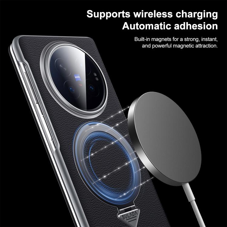 SULADA Smart View Window MagSafe Magnetic Holder Leather Phone Case, For vivo X Fold6 5G, For vivo X Fold5