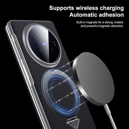 SULADA Smart View Window MagSafe Magnetic Holder Leather Phone Case, For vivo X Fold6 5G, For vivo X Fold5