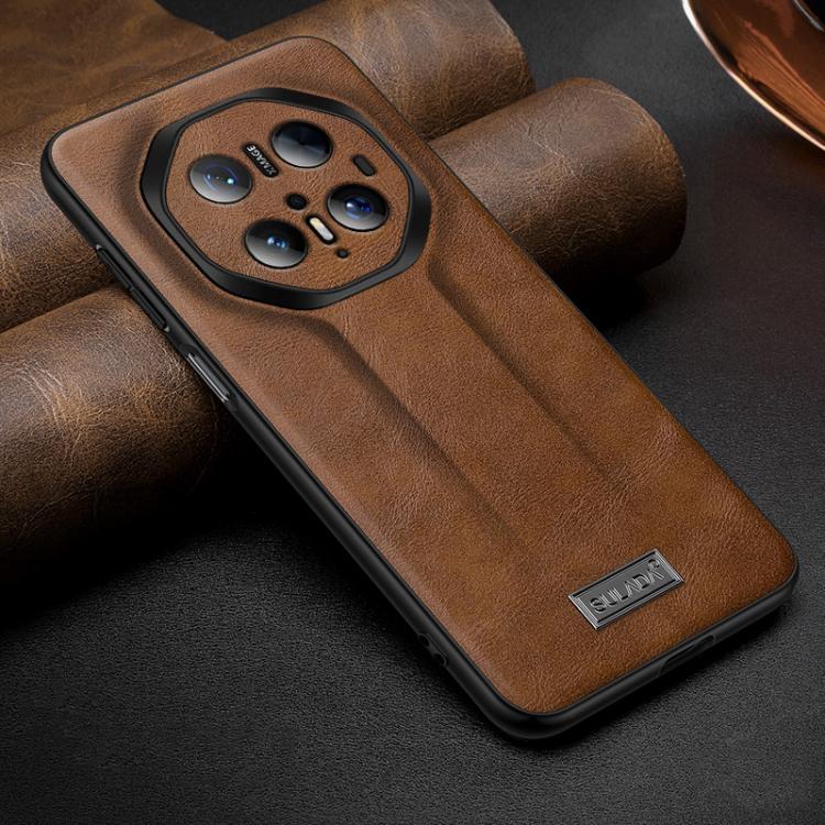 SULADA Shockproof TPU Hybrid Handmade Leather Precise Hole Phone Case, For Huawei Pura X View, For Huawei Pura 90 Pro Max 5G, For Huawei Pura 90 Pro 5G, For Huawei Nova 15 Ultra, For Huawei Nova 15 Pro, For Huawei Nova 15, For Huawei Mate 80 RS Ultimat...