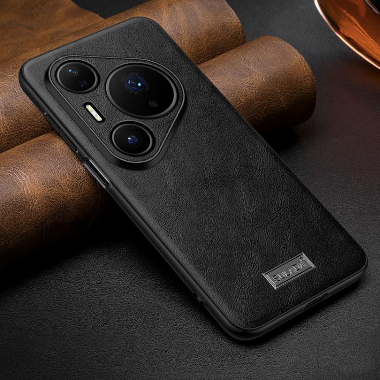 SULADA Shockproof TPU Hybrid Handmade Leather Precise Hole Phone Case, For Huawei Pura X View, For Huawei Pura 90 Pro Max 5G, For Huawei Pura 90 Pro 5G, For Huawei Nova 15 Ultra, For Huawei Nova 15 Pro, For Huawei Nova 15, For Huawei Mate 80 RS Ultimat...