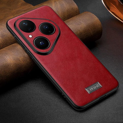 SULADA Shockproof TPU Hybrid Handmade Leather Precise Hole Phone Case, For Huawei Pura X View, For Huawei Pura 90 Pro Max 5G, For Huawei Pura 90 Pro 5G, For Huawei Nova 15 Ultra, For Huawei Nova 15 Pro, For Huawei Nova 15, For Huawei Mate 80 RS Ultimat...