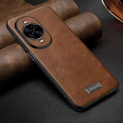 SULADA Shockproof TPU Hybrid Handmade Leather Precise Hole Phone Case, For Huawei Pura X View, For Huawei Pura 90 Pro Max 5G, For Huawei Pura 90 Pro 5G, For Huawei Nova 15 Ultra, For Huawei Nova 15 Pro, For Huawei Nova 15, For Huawei Mate 80 RS Ultimat...