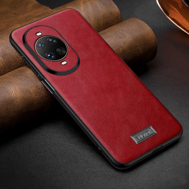 SULADA Shockproof TPU Hybrid Handmade Leather Precise Hole Phone Case, For Huawei Pura X View, For Huawei Pura 90 Pro Max 5G, For Huawei Pura 90 Pro 5G, For Huawei Nova 15 Ultra, For Huawei Nova 15 Pro, For Huawei Nova 15, For Huawei Mate 80 RS Ultimat...