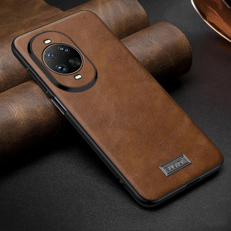 SULADA Shockproof TPU Hybrid Handmade Leather Precise Hole Phone Case, For Huawei Pura X View, For Huawei Pura 90 Pro Max 5G, For Huawei Pura 90 Pro 5G, For Huawei Nova 15 Ultra, For Huawei Nova 15 Pro, For Huawei Nova 15, For Huawei Mate 80 RS Ultimat...