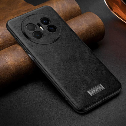 SULADA Shockproof TPU Hybrid Handmade Leather Precise Hole Phone Case, For Huawei Pura X View, For Huawei Pura 90 Pro Max 5G, For Huawei Pura 90 Pro 5G, For Huawei Nova 15 Ultra, For Huawei Nova 15 Pro, For Huawei Nova 15, For Huawei Mate 80 RS Ultimat...