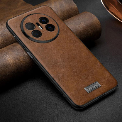 SULADA Shockproof TPU Hybrid Handmade Leather Precise Hole Phone Case, For Huawei Pura X View, For Huawei Pura 90 Pro Max 5G, For Huawei Pura 90 Pro 5G, For Huawei Nova 15 Ultra, For Huawei Nova 15 Pro, For Huawei Nova 15, For Huawei Mate 80 RS Ultimat...
