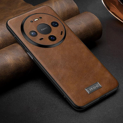 SULADA Shockproof TPU Hybrid Handmade Leather Precise Hole Phone Case, For Huawei Pura X View, For Huawei Pura 90 Pro Max 5G, For Huawei Pura 90 Pro 5G, For Huawei Nova 15 Ultra, For Huawei Nova 15 Pro, For Huawei Nova 15, For Huawei Mate 80 RS Ultimat...