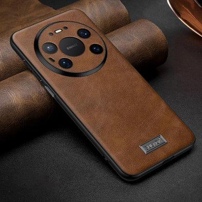 SULADA Shockproof TPU Hybrid Handmade Leather Precise Hole Phone Case, For Huawei Pura X View, For Huawei Pura 90 Pro Max 5G, For Huawei Pura 90 Pro 5G, For Huawei Nova 15 Ultra, For Huawei Nova 15 Pro, For Huawei Nova 15, For Huawei Mate 80 RS Ultimat...