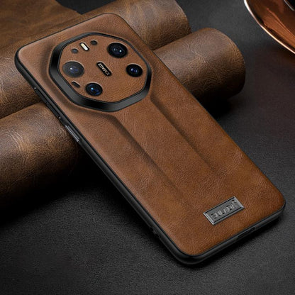 SULADA Shockproof TPU Hybrid Handmade Leather Precise Hole Phone Case, For Huawei Pura X View, For Huawei Pura 90 Pro Max 5G, For Huawei Pura 90 Pro 5G, For Huawei Nova 15 Ultra, For Huawei Nova 15 Pro, For Huawei Nova 15, For Huawei Mate 80 RS Ultimat...