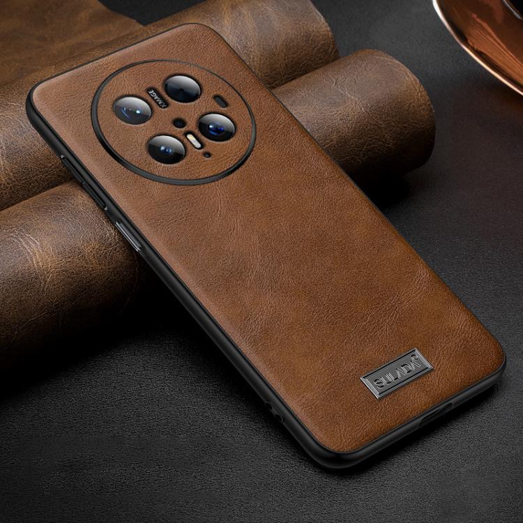SULADA Shockproof TPU Hybrid Handmade Leather Precise Hole Phone Case, For Huawei Pura X View, For Huawei Pura 90 Pro Max 5G, For Huawei Pura 90 Pro 5G, For Huawei Nova 15 Ultra, For Huawei Nova 15 Pro, For Huawei Nova 15, For Huawei Mate 80 RS Ultimat...