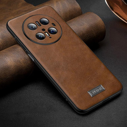 SULADA Shockproof TPU Hybrid Handmade Leather Precise Hole Phone Case, For Huawei Pura X View, For Huawei Pura 90 Pro Max 5G, For Huawei Pura 90 Pro 5G, For Huawei Nova 15 Ultra, For Huawei Nova 15 Pro, For Huawei Nova 15, For Huawei Mate 80 RS Ultimat...