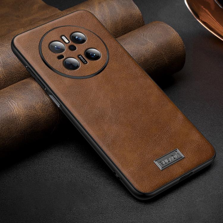 SULADA Shockproof TPU Hybrid Handmade Leather Precise Hole Phone Case, For Huawei Pura X View, For Huawei Pura 90 Pro Max 5G, For Huawei Pura 90 Pro 5G, For Huawei Nova 15 Ultra, For Huawei Nova 15 Pro, For Huawei Nova 15, For Huawei Mate 80 RS Ultimat...