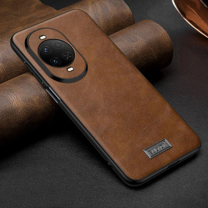 SULADA Shockproof TPU Hybrid Handmade Leather Precise Hole Phone Case, For Huawei Pura X View, For Huawei Pura 90 Pro Max 5G, For Huawei Pura 90 Pro 5G, For Huawei Nova 15 Ultra, For Huawei Nova 15 Pro, For Huawei Nova 15, For Huawei Mate 80 RS Ultimat...