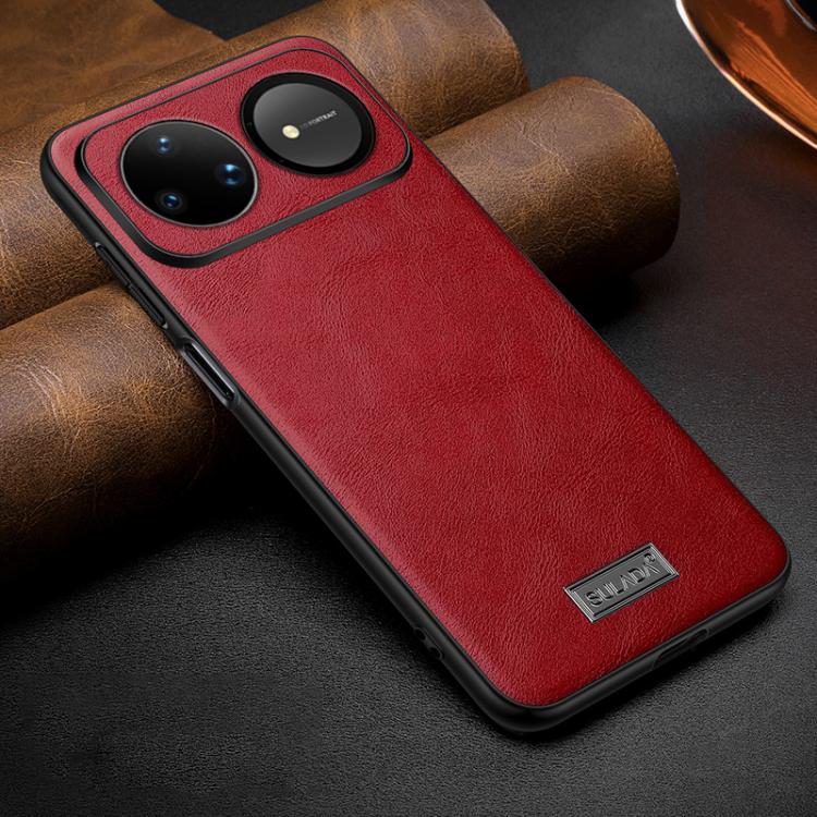 SULADA Shockproof TPU Hybrid Handmade Leather Precise Hole Phone Case, For Huawei Pura X View, For Huawei Pura 90 Pro Max 5G, For Huawei Pura 90 Pro 5G, For Huawei Nova 15 Ultra, For Huawei Nova 15 Pro, For Huawei Nova 15, For Huawei Mate 80 RS Ultimat...