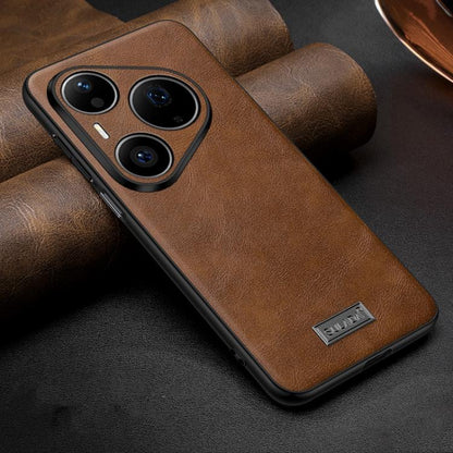 SULADA Shockproof TPU Hybrid Handmade Leather Precise Hole Phone Case, For Huawei Pura X View, For Huawei Pura 90 Pro Max 5G, For Huawei Pura 90 Pro 5G, For Huawei Nova 15 Ultra, For Huawei Nova 15 Pro, For Huawei Nova 15, For Huawei Mate 80 RS Ultimat...