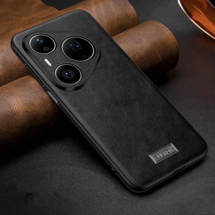 SULADA Shockproof TPU Hybrid Handmade Leather Precise Hole Phone Case, For Huawei Pura X View, For Huawei Pura 90 Pro Max 5G, For Huawei Pura 90 Pro 5G, For Huawei Nova 15 Ultra, For Huawei Nova 15 Pro, For Huawei Nova 15, For Huawei Mate 80 RS Ultimat...