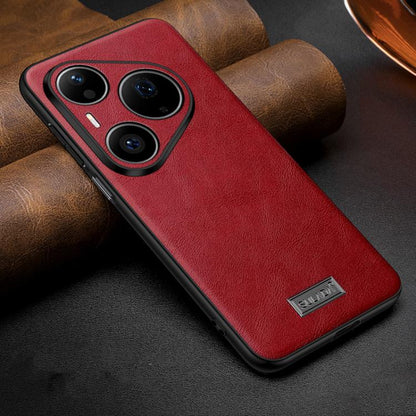 SULADA Shockproof TPU Hybrid Handmade Leather Precise Hole Phone Case, For Huawei Pura X View, For Huawei Pura 90 Pro Max 5G, For Huawei Pura 90 Pro 5G, For Huawei Nova 15 Ultra, For Huawei Nova 15 Pro, For Huawei Nova 15, For Huawei Mate 80 RS Ultimat...