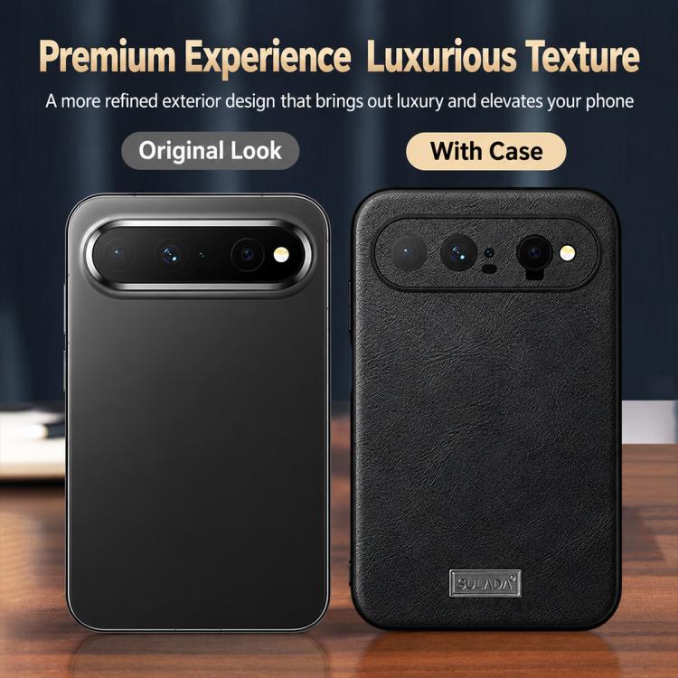 SULADA Shockproof TPU Hybrid Handmade Leather Precise Hole Phone Case, For Huawei Pura X View, For Huawei Pura 90 Pro Max 5G, For Huawei Pura 90 Pro 5G, For Huawei Nova 15 Ultra, For Huawei Nova 15 Pro, For Huawei Nova 15, For Huawei Mate 80 RS Ultimat...
