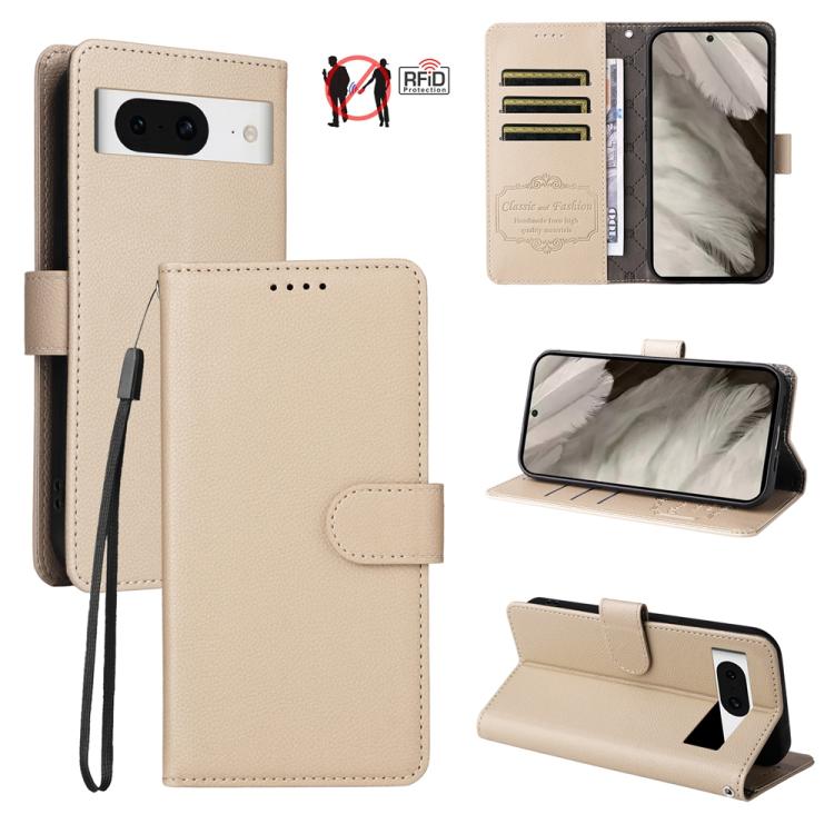 Litchi Texture RFID Blocking 3-Card Wallet Leather Phone Case, For Google Pixel 11a, For Google Pixel 11 Pro XL, For Google Pixel 11 / Pixel 11 Pro, For Google Pixel 10a, For Google Pixel 9 Pro XL / 10 Pro XL, For Google Pixel 9 / 9 Pro / 10 / 10 Pro  ...