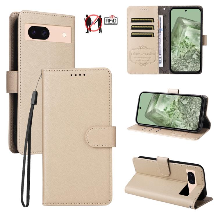 Litchi Texture RFID Blocking 3-Card Wallet Leather Phone Case, For Google Pixel 11a, For Google Pixel 11 Pro XL, For Google Pixel 11 / Pixel 11 Pro, For Google Pixel 10a, For Google Pixel 9 Pro XL / 10 Pro XL, For Google Pixel 9 / 9 Pro / 10 / 10 Pro  ...
