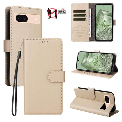 Litchi Texture RFID Blocking 3-Card Wallet Leather Phone Case, For Google Pixel 11a, For Google Pixel 11 Pro XL, For Google Pixel 11 / Pixel 11 Pro, For Google Pixel 10a, For Google Pixel 9 Pro XL / 10 Pro XL, For Google Pixel 9 / 9 Pro / 10 / 10 Pro  ...