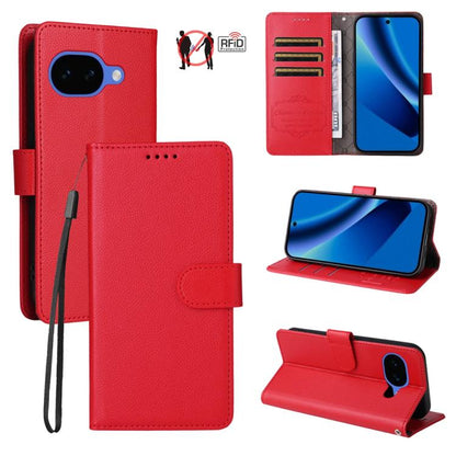 Litchi Texture RFID Blocking 3-Card Wallet Leather Phone Case, For Google Pixel 11a, For Google Pixel 11 Pro XL, For Google Pixel 11 / Pixel 11 Pro, For Google Pixel 10a, For Google Pixel 9 Pro XL / 10 Pro XL, For Google Pixel 9 / 9 Pro / 10 / 10 Pro  ...
