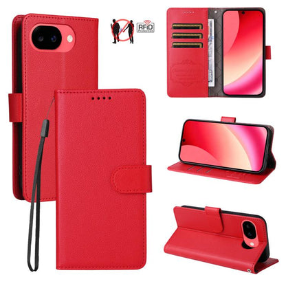 Litchi Texture RFID Blocking 3-Card Wallet Leather Phone Case, For Google Pixel 11a, For Google Pixel 11 Pro XL, For Google Pixel 11 / Pixel 11 Pro, For Google Pixel 10a, For Google Pixel 9 Pro XL / 10 Pro XL, For Google Pixel 9 / 9 Pro / 10 / 10 Pro  ...