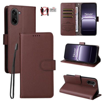 Litchi Texture RFID Blocking 3-Card Wallet Leather Phone Case, For OnePlus Turbo 6V / Turbo 6, For OnePlus Ace 6 / 15R, For OnePlus 15, For OnePlus Nord 5 5G / Ace 5 Ultra, For OnePlus Nord CE5 5G / Ace 5 Racing