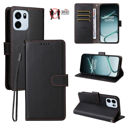 Litchi Texture RFID Blocking 3-Card Wallet Leather Phone Case, For OnePlus Turbo 6V / Turbo 6, For OnePlus Ace 6 / 15R, For OnePlus 15, For OnePlus Nord 5 5G / Ace 5 Ultra, For OnePlus Nord CE5 5G / Ace 5 Racing