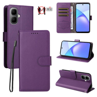 Litchi Texture RFID Blocking 3-Card Wallet Leather Phone Case, For Infinix Smart 20 4G, For Infinix Hot 60 4G / Hot 60i 4G, For Infinix Hot 60 Pro+ 4G, For Infinix Hot 60 Pro 4G, For Infinix Smart 10 Plus 4G, For Infinix Smart 10 4G / Tecno Pop 10     ...