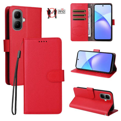 Litchi Texture RFID Blocking 3-Card Wallet Leather Phone Case, For Infinix Smart 20 4G, For Infinix Hot 60 4G / Hot 60i 4G, For Infinix Hot 60 Pro+ 4G, For Infinix Hot 60 Pro 4G, For Infinix Smart 10 Plus 4G, For Infinix Smart 10 4G / Tecno Pop 10     ...