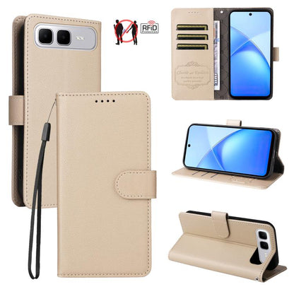 Litchi Texture RFID Blocking 3-Card Wallet Leather Phone Case, For Infinix Smart 20 4G, For Infinix Hot 60 4G / Hot 60i 4G, For Infinix Hot 60 Pro+ 4G, For Infinix Hot 60 Pro 4G, For Infinix Smart 10 Plus 4G, For Infinix Smart 10 4G / Tecno Pop 10     ...