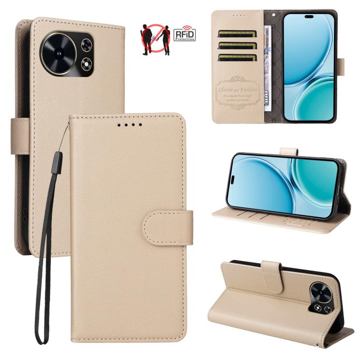 Litchi Texture RFID Blocking 3-Card Wallet Leather Phone Case, For Huawei nova 16 SE 5G, For Huawei nova 16, For Huawei Enjoy 90 Pro Max 5G, For Huawei Enjoy 90 / Enjoy 90 Plus 5G, For Huawei Enjoy 80 Plus, For Huawei nova 15 Pro / nova 15 Ultra       ...