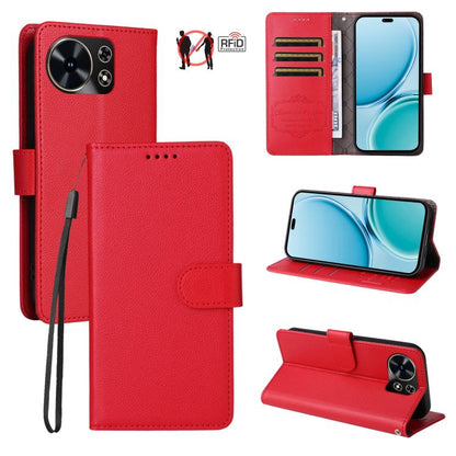 Litchi Texture RFID Blocking 3-Card Wallet Leather Phone Case, For Huawei nova 16 SE 5G, For Huawei nova 16, For Huawei Enjoy 90 Pro Max 5G, For Huawei Enjoy 90 / Enjoy 90 Plus 5G, For Huawei Enjoy 80 Plus, For Huawei nova 15 Pro / nova 15 Ultra       ...