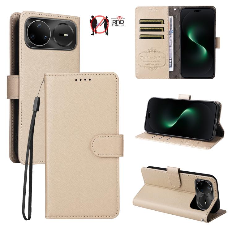 Litchi Texture RFID Blocking 3-Card Wallet Leather Phone Case, For Huawei nova 16 SE 5G, For Huawei nova 16, For Huawei Enjoy 90 Pro Max 5G, For Huawei Enjoy 90 / Enjoy 90 Plus 5G, For Huawei Enjoy 80 Plus, For Huawei nova 15 Pro / nova 15 Ultra       ...