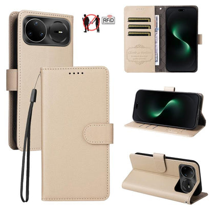 Litchi Texture RFID Blocking 3-Card Wallet Leather Phone Case, For Huawei nova 16 SE 5G, For Huawei nova 16, For Huawei Enjoy 90 Pro Max 5G, For Huawei Enjoy 90 / Enjoy 90 Plus 5G, For Huawei Enjoy 80 Plus, For Huawei nova 15 Pro / nova 15 Ultra       ...