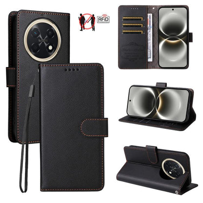 Litchi Texture RFID Blocking 3-Card Wallet Leather Phone Case, For Huawei nova 16 SE 5G, For Huawei nova 16, For Huawei Enjoy 90 Pro Max 5G, For Huawei Enjoy 90 / Enjoy 90 Plus 5G, For Huawei Enjoy 80 Plus, For Huawei nova 15 Pro / nova 15 Ultra       ...
