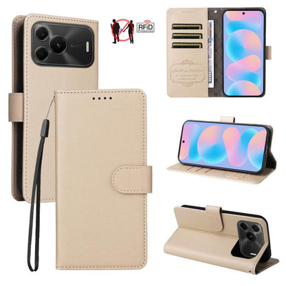 Litchi Texture RFID Blocking 3-Card Wallet Leather Phone Case, For Huawei nova 16 SE 5G, For Huawei nova 16, For Huawei Enjoy 90 Pro Max 5G, For Huawei Enjoy 90 / Enjoy 90 Plus 5G, For Huawei Enjoy 80 Plus, For Huawei nova 15 Pro / nova 15 Ultra       ...