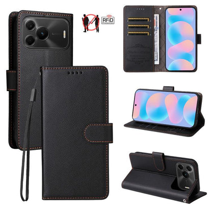 Litchi Texture RFID Blocking 3-Card Wallet Leather Phone Case, For Huawei nova 16 SE 5G, For Huawei nova 16, For Huawei Enjoy 90 Pro Max 5G, For Huawei Enjoy 90 / Enjoy 90 Plus 5G, For Huawei Enjoy 80 Plus, For Huawei nova 15 Pro / nova 15 Ultra       ...