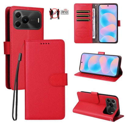 Litchi Texture RFID Blocking 3-Card Wallet Leather Phone Case, For Huawei nova 16 SE 5G, For Huawei nova 16, For Huawei Enjoy 90 Pro Max 5G, For Huawei Enjoy 90 / Enjoy 90 Plus 5G, For Huawei Enjoy 80 Plus, For Huawei nova 15 Pro / nova 15 Ultra       ...