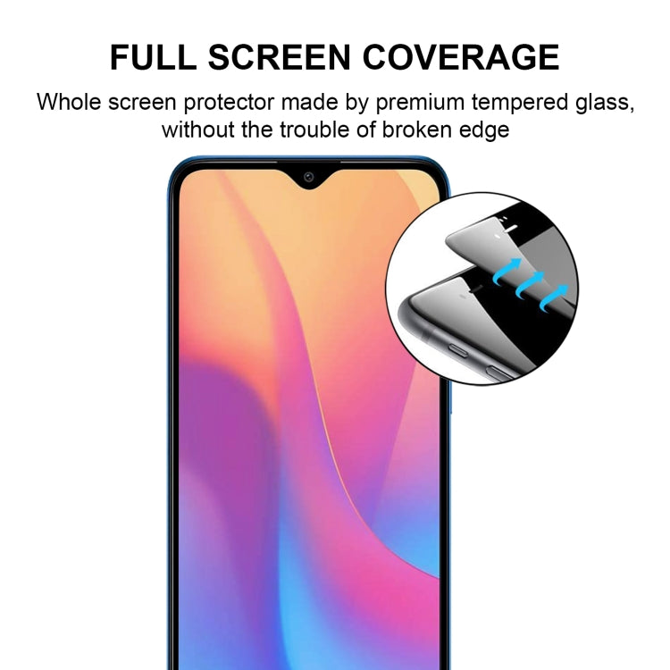 Full screen tempered glass protector with smooth fit over a smartphone display