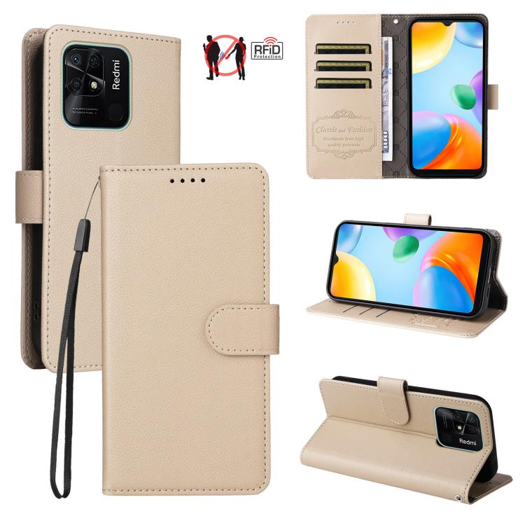 Litchi Texture RFID Blocking 3-Card Wallet Leather Phone Case, For Redmi K70E, For Redmi Note 13 Pro 5G / Poco X6 5G, For Redmi Note 13 5G, For Redmi Note 13 Pro+ 5G, For Redmi 12 4G / 5G / Note 12R, For Redmi Note 12 Turbo / Poco F5                   ...