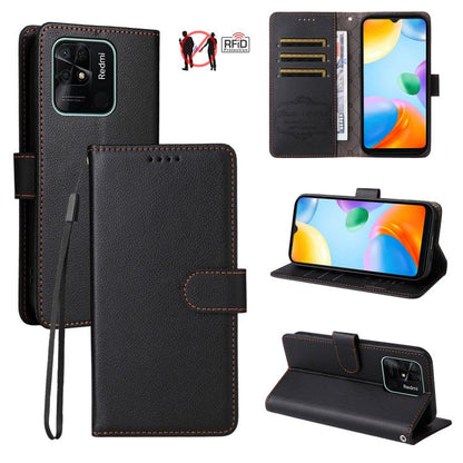 Litchi Texture RFID Blocking 3-Card Wallet Leather Phone Case, For Redmi K70E, For Redmi Note 13 Pro 5G / Poco X6 5G, For Redmi Note 13 5G, For Redmi Note 13 Pro+ 5G, For Redmi 12 4G / 5G / Note 12R, For Redmi Note 12 Turbo / Poco F5                   ...