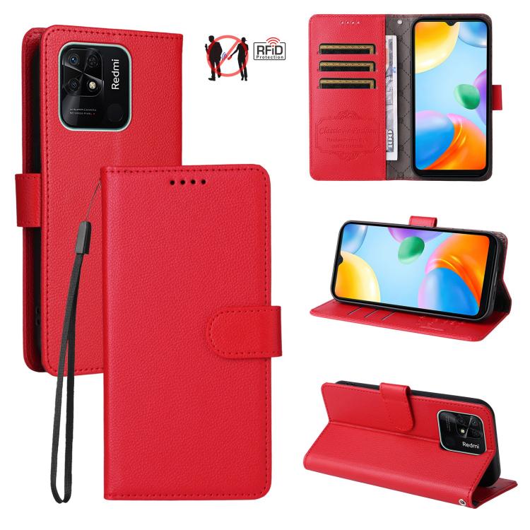 Litchi Texture RFID Blocking 3-Card Wallet Leather Phone Case, For Redmi K70E, For Redmi Note 13 Pro 5G / Poco X6 5G, For Redmi Note 13 5G, For Redmi Note 13 Pro+ 5G, For Redmi 12 4G / 5G / Note 12R, For Redmi Note 12 Turbo / Poco F5                   ...