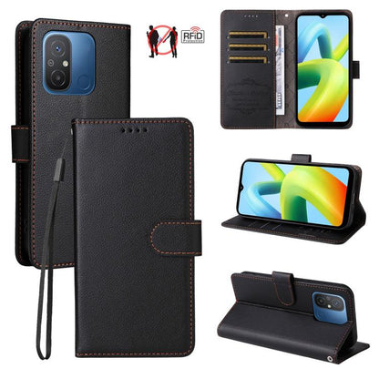 Litchi Texture RFID Blocking 3-Card Wallet Leather Phone Case, For Redmi K70E, For Redmi Note 13 Pro 5G / Poco X6 5G, For Redmi Note 13 5G, For Redmi Note 13 Pro+ 5G, For Redmi 12 4G / 5G / Note 12R, For Redmi Note 12 Turbo / Poco F5                   ...
