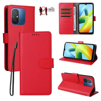 Litchi Texture RFID Blocking 3-Card Wallet Leather Phone Case, For Redmi K70E, For Redmi Note 13 Pro 5G / Poco X6 5G, For Redmi Note 13 5G, For Redmi Note 13 Pro+ 5G, For Redmi 12 4G / 5G / Note 12R, For Redmi Note 12 Turbo / Poco F5                   ...