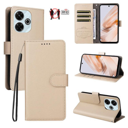 Litchi Texture RFID Blocking 3-Card Wallet Leather Phone Case, For Redmi Turbo 4 Pro 5G / Poco F7 5G, For Redmi A5 4G EU 173.3mm, For Redmi A5 4G Global 171.7mm, For Redmi Note 14S / 13 Pro 4G Global, For Redmi K80 Pro / Poco F7 Ultra                  ...