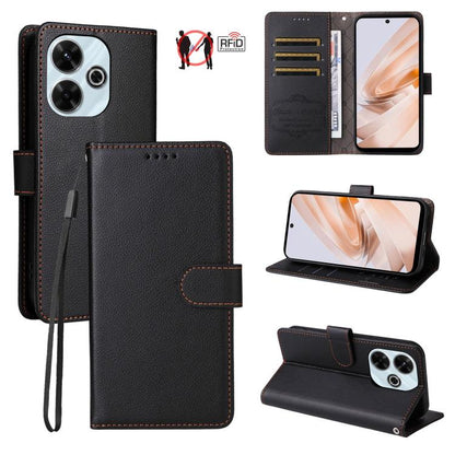 Litchi Texture RFID Blocking 3-Card Wallet Leather Phone Case, For Redmi Turbo 4 Pro 5G / Poco F7 5G, For Redmi A5 4G EU 173.3mm, For Redmi A5 4G Global 171.7mm, For Redmi Note 14S / 13 Pro 4G Global, For Redmi K80 Pro / Poco F7 Ultra                  ...