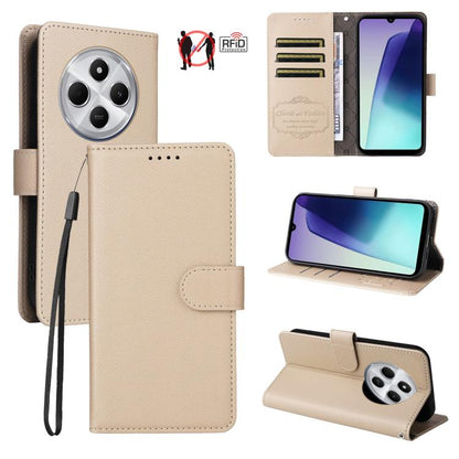 Litchi Texture RFID Blocking 3-Card Wallet Leather Phone Case, For Redmi Turbo 4 Pro 5G / Poco F7 5G, For Redmi A5 4G EU 173.3mm, For Redmi A5 4G Global 171.7mm, For Redmi Note 14S / 13 Pro 4G Global, For Redmi K80 Pro / Poco F7 Ultra                  ...