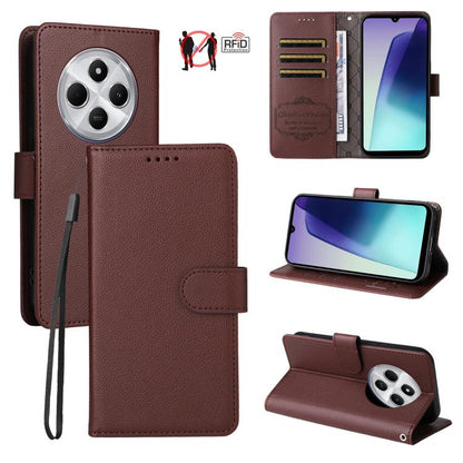 Litchi Texture RFID Blocking 3-Card Wallet Leather Phone Case, For Redmi Turbo 4 Pro 5G / Poco F7 5G, For Redmi A5 4G EU 173.3mm, For Redmi A5 4G Global 171.7mm, For Redmi Note 14S / 13 Pro 4G Global, For Redmi K80 Pro / Poco F7 Ultra                  ...